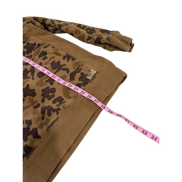 Orvis 1971 Camo Fleece Pullover Crew Neck Sweatshirt Hunting Outdoor Mens Large - Picture 7 of 7